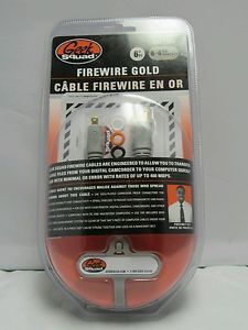 Geek Squad 1.8m 6-4 Pin Firewire Gold RRP £8.99 CLEARANCE XL £0.59 each or 2 for £1.00